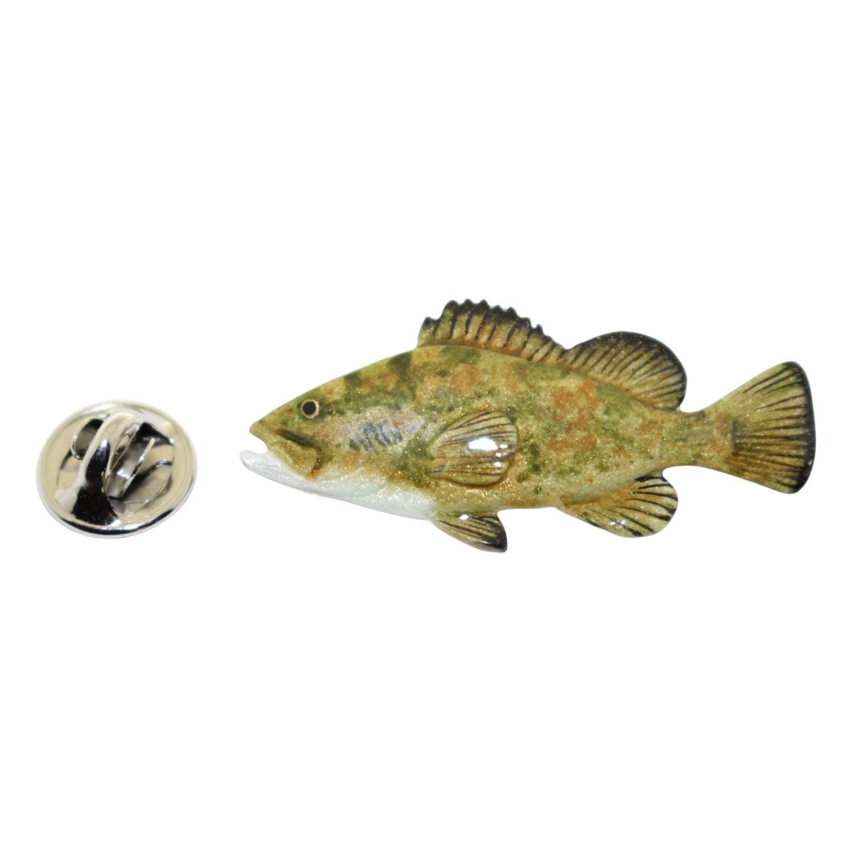 Grouper Pin ~ Hand Painted ~ Lapel Pin ~ Hand Painted Lapel Pin ~ Sarah's Treats & Treasures